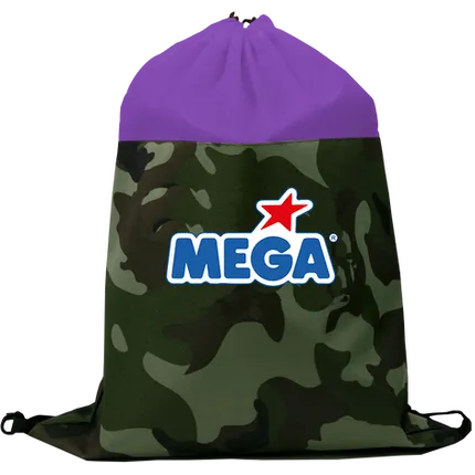 Budget Custom Colored Camo Drawstring Tote Bag 