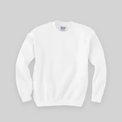 Gildan Youth 7.75 oz 50/50 Fleece Crew - White/Neutral