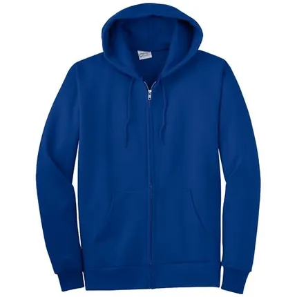 Port and Company Full-Zip Hooded Sweatshirt - Dark/Colors