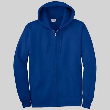 Port and Company Full-Zip Hooded Sweatshirt - Dark/Colors
