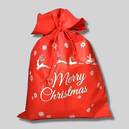 Christmas Drawstring Gift Bag 