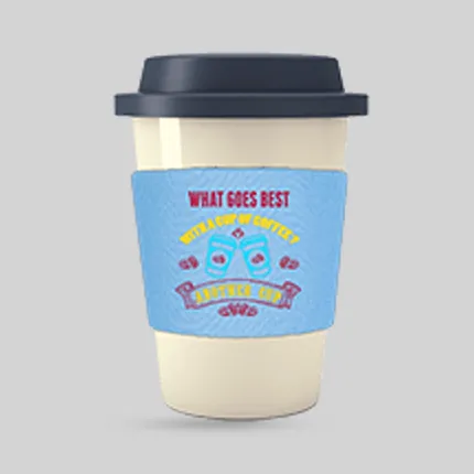 One or Full Color Coffee Cup Sleeve    