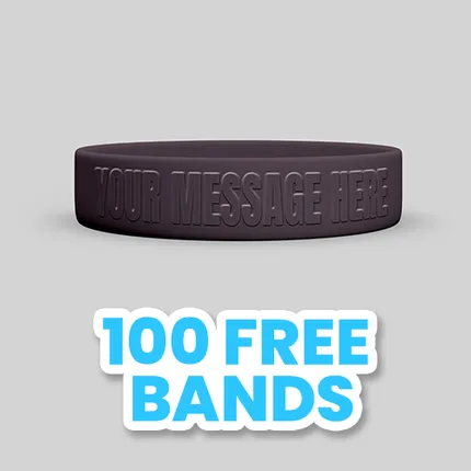 Embossed 3/4 inch Wristband 