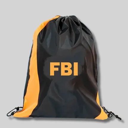 Budget Two Tone Wavy Drawstring Tote Bag