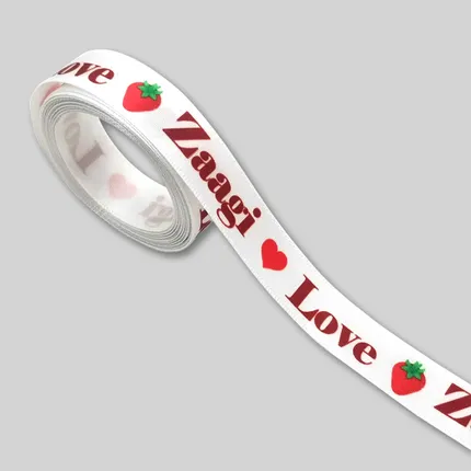 Custom Heat Transferred Satin Ribbons 100 yard