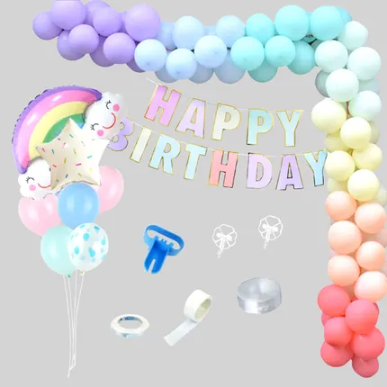 Rainbow Theme Birthday Kit