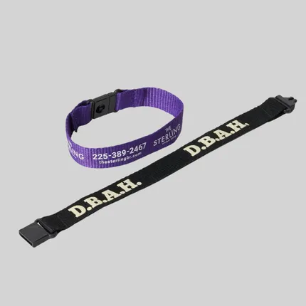 Custom Polyester Wristband With Safety Breakaways