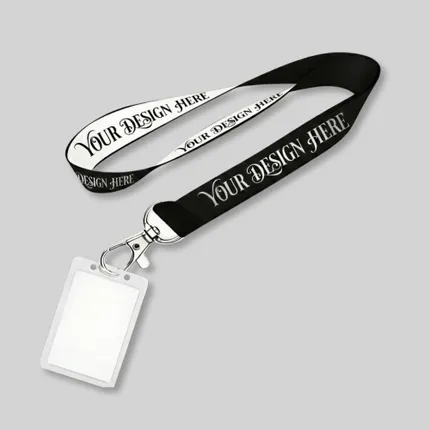 Custom Woven Lanyard With Badge Holders