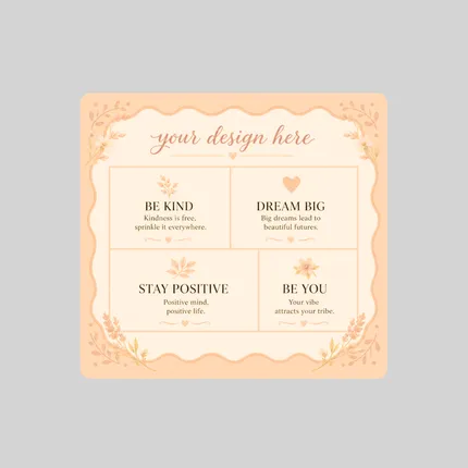 Picture Frame w/ 4 Message Magnets