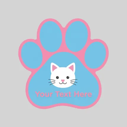 Paw Print Car Magnet 5.75 x 5.75