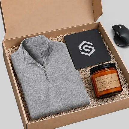 Work From Home Gift Set – Quarter-Zip, Mousepad & Candle