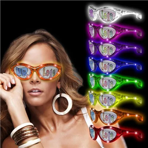 LED Yellow Novelty Custom Sunglasses