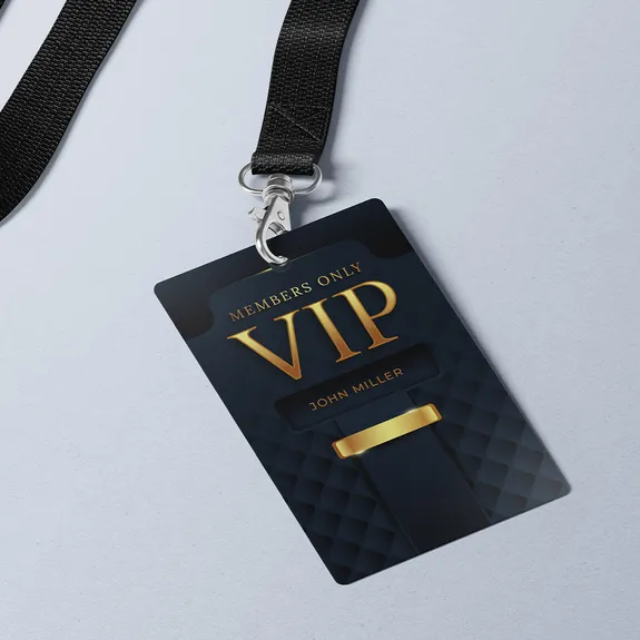 Lanyards & ID Cards Custom VIP ID Name Badges