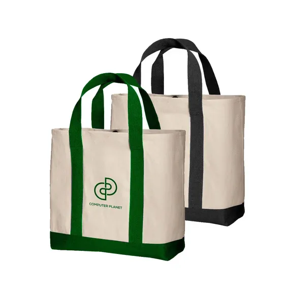 Tote Bags Custom Two Tone Cotton Canvas