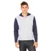 Bella   Canvas Unisex Poly-Cotton Fleece Full-Zip Hoodie - Athletic Heather