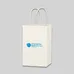 KRAFT PAPER WHITE SHOPPING BAG 