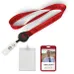 1/2" Polyester/Badge Reel/Metal Clip Lanyard Combo