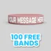 3/4 inch Debossed Color Filled Wristband   