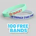 Custom Debossed Colorfilled Wristbands