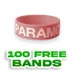 3/4 inch Debossed Color Filled Wristband   