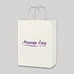 KRAFT PAPER WHITE SHOPPING BAG - 10