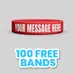 Custom 3/4 Inch Wristbands     