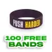 3/4 inch Color Filled Debossed Wristband   