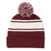 Two-Tone Knit Pom Beanie with Cuff