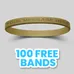 1/4 inch Debossed Wristband 