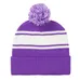 Two-Tone Knit Pom Beanie with Cuff