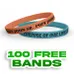 1/2 inch Embossed Printed Wristband     