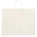 Budget Custom Kraft Paper White Shopping Bags - 16-x-12-1-2