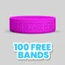 1 inch Debossed Wristband        