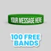 3/4 inch Embossed Printed Wristband        