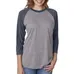 Next Level Unisex Triblend 3/4 Sleeve Raglan Tee - Dark/All