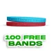 Debossed - 1/4 inch Wristband-A