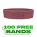 3/4 inch Embossed Wristband 