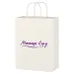 KRAFT PAPER WHITE SHOPPING BAG - 10