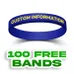 Colorfilled Silicone Wristband Bracelet 