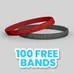 1/4 inch Embossed Wristband 