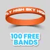 Colorfilled Silicone Wristband Bracelet              