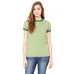 Bella Women's Heather Jersey Ringer T-Shirt - Dark/All
