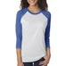 Next Level Unisex Triblend 3/4 Sleeve Raglan Tee - Dark/All