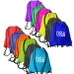 Drawstring Polyester Backpack with Triangular Corners-BG