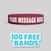 3/4 inch Debossed Color Filled Wristband    