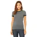 Bella Women's Heather Jersey Ringer T-Shirt - Dark/All