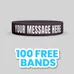 3/4 inch Color Filled Debossed Wristband   
