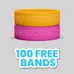 1 inch Embossed Wristband    