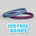 Embossed 1/4 inch Wristband 