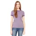 Bella Women's Heather Jersey Ringer T-Shirt - Dark/All